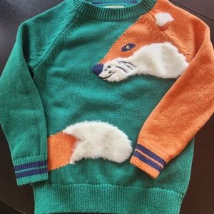 Mini Boden Fox Sweater size 5/6